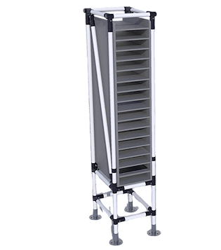 Modular tubular shelving