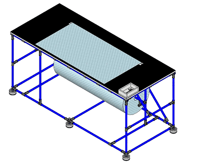 Adjustable industrial packing table